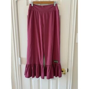 Matilda Jane Ruffled Hem Bell Bottom Lounge Pants Berry Size S‎
